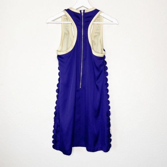 Ali Ro Circle Dot Applique Racerback Purple Blue Dress 0 - Picture 6 of 9